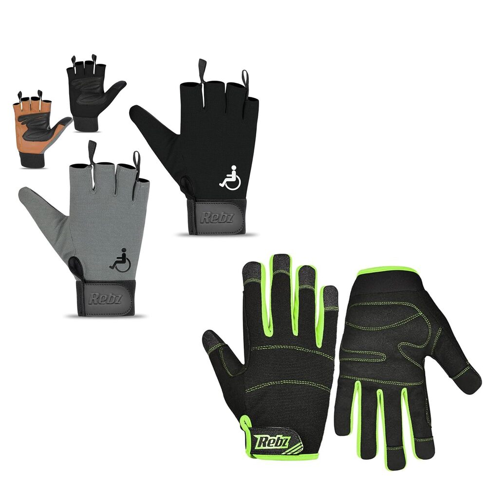 9261 Wheelchair Glovess Bundle Along With Work Glovess|non-slip Grip